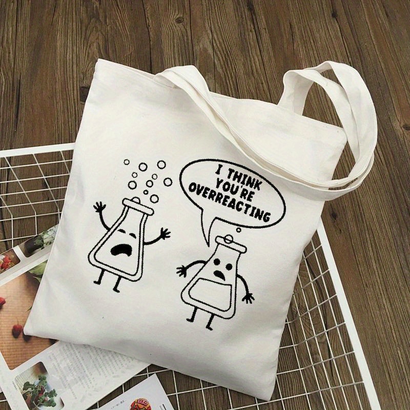 Medical Lab Day - Bolsa de lona blanca con diseño